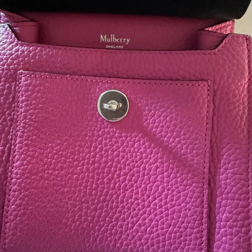 Mulberry Pink Crossbody Bag with Black Strap - Picture 8 of 8